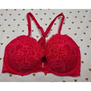 Victorias Secret dream angels racerback demi bra red lace 32DD